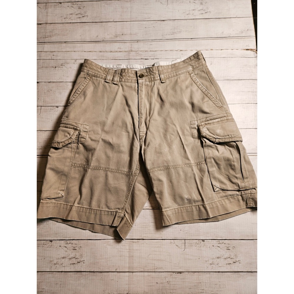 Polo Ralph Lauren Mens 35 Khaki Tan Classic Polo Chino Cargo Shorts Utility